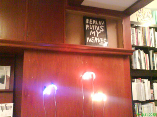 Stefan Marx: Berlin ruins my Nerves / Vanessa Safavi`The best fisherman.. 2011, neon, edition of 30   - All rights reserved. Copyright: Anne Schwalbe